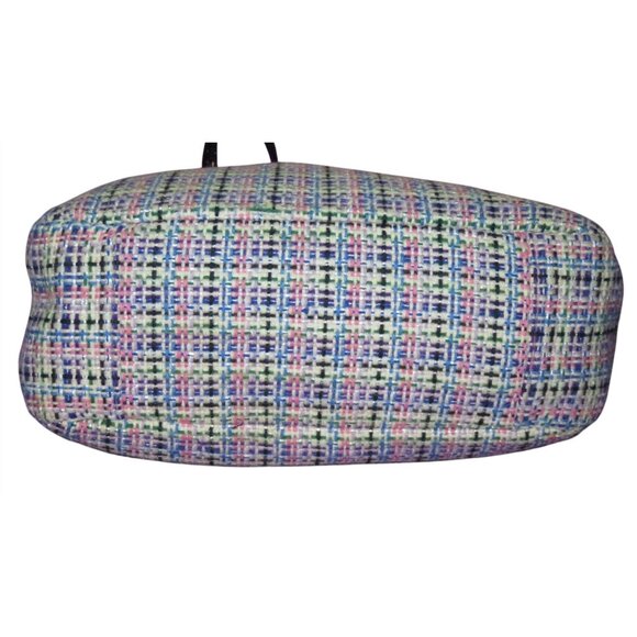 Coach 2011 Gallery Herringbone Tweed & Patent Leather tote in Pink, Blue & Black - Picture 5 of 14